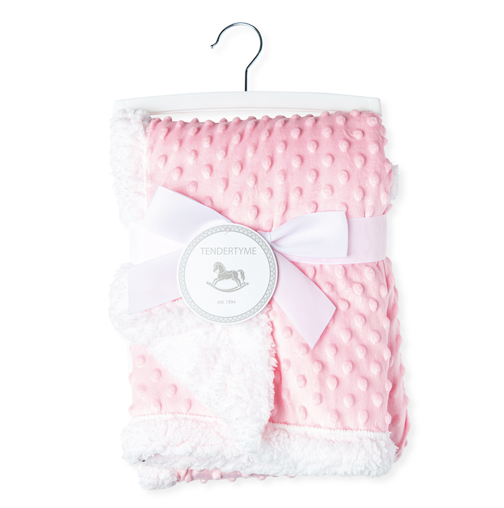 Popcorn Sherpa Blanket Pink